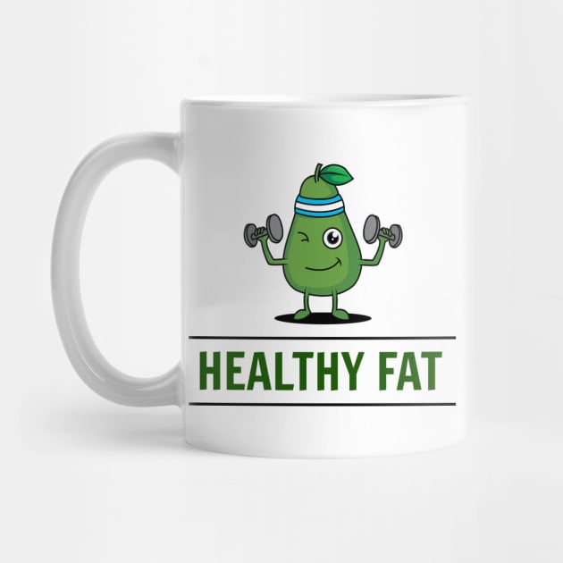 Healthy Fat Funny Fit Avocado by KellyCreates